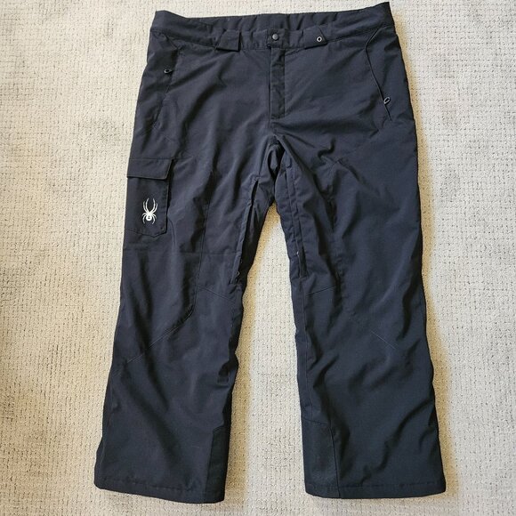 Spyder Snow Pants Mens XXXLarge Short Black Troublemaker Thinsulate Ski Snowboar - Picture 2 of 13